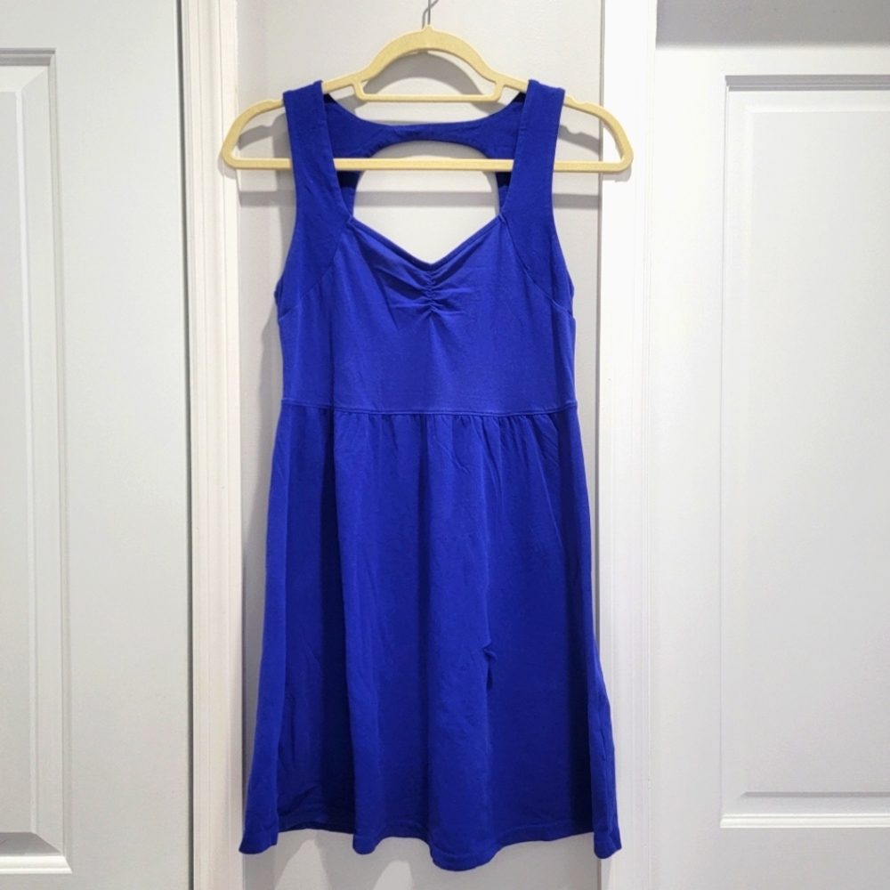 Forever 21 Blue Cutout Back Dress